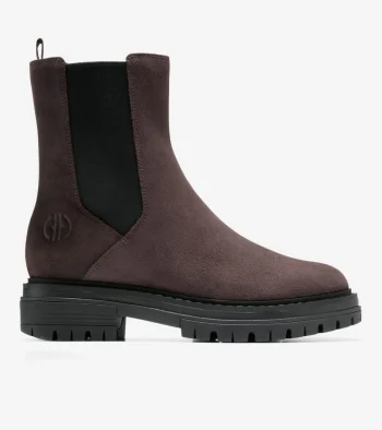 New Cole Haan Women's Tahoe Featherfeel Chelsea Boots Chocolate