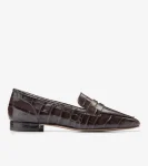Fashion Cole Haan Women's Tarese Soft Penny Loafers ChocolateCrocPrint