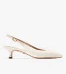 Best Cole Haan Women's Tayla Kitten Heel Slingback Pumps 45MM IvoryNappa