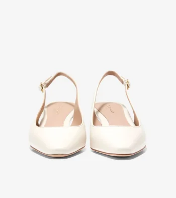 Best Cole Haan Women's Tayla Kitten Heel Slingback Pumps 45MM IvoryNappa