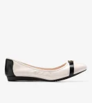 Hot Cole Haan Women's Tova Bow Ballet Ivory-Black