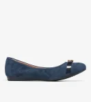 New Cole Haan Women's Tova Bow Ballet Flats NavyBlazer