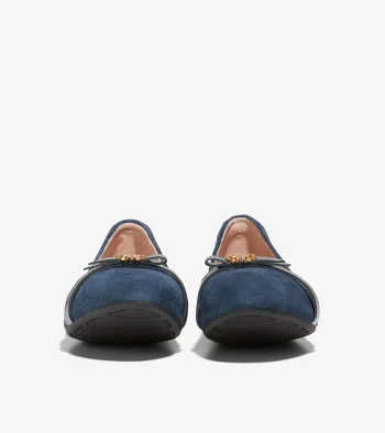 New Cole Haan Women's Tova Bow Ballet Flats NavyBlazer