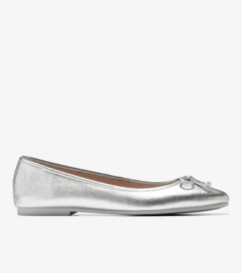 Hot Cole Haan Women's Yara Soft Ballet Flats Silver