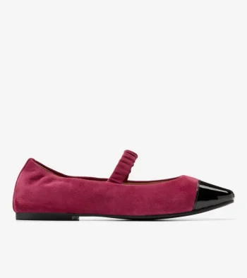 Best Cole Haan Women's Yvette Mary Jane Ballet Flats BlackCherry-Black
