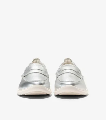 Hot Cole Haan Women's ZER&Oslash;GRAND Meritt Loafers Silver-Ivory