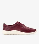 Discount Cole Haan Women's ZER&Oslash;GRAND Meritt Wingtip Oxfords BlackCherry-Ivory